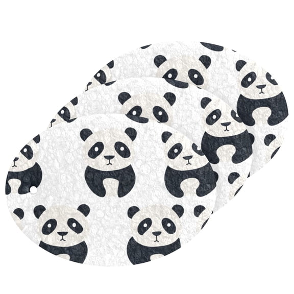 Pandas 3 Pack Dish Sponges Bulk Natural Sponges Compressed Sponges Non-Scratch for Kitchen Cleaning Dishes