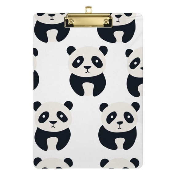Pandas Acrylic Clipboards 12 x 9 Inch A4 Size with Low Profile Clip Hanging Clipboard for Classroom School Office