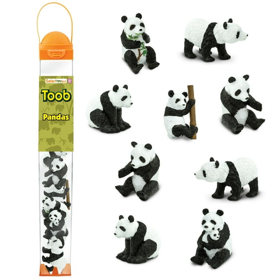 Safari Ltd. Panda TOOB - 9 Mini Figurines - Educational Toy Set for Boys, Girls & Kids Ages 3+