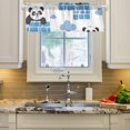 thumbnail image 1 of Pandas in Walls Clouds Curtain Valances Farmhouse Design Window Treatment Decor Blackout Rod Pocket for Windows Living Room Kitchen 54" x 18", 1 of 1