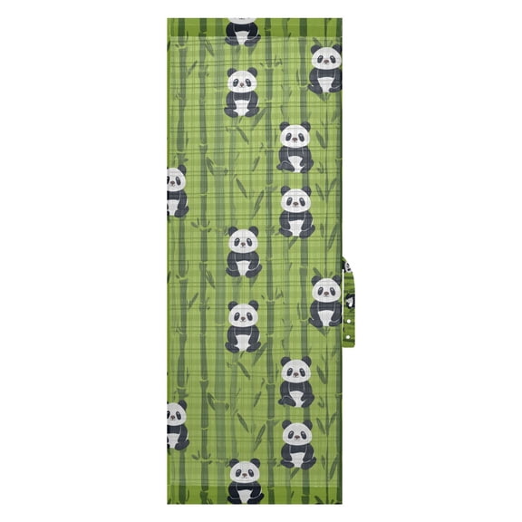 Pandas on Bamboo Door Curtain Blackout Thermal Insulated Door Side Curtain Panels Privacy 54x40in