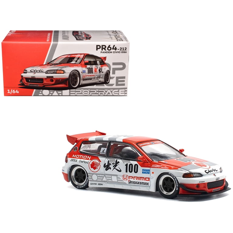 ミニカー IG01171 1/43 PANDEM CIVIC EG6(White) Pop Race, Die Cast Model Car, Pandem Civic EG6 V1.5 RHD #100