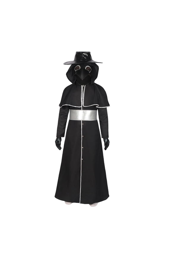 Pandemic Plague Doctor Costume with Mask,Full Set Steampunk Plague Doctor Robe Cosplay Outfit Halloween Costume