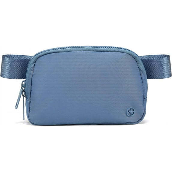Pander Two Way Zipper Nylon Belt Bag for Women, Water Repellent Waist Packs, Crossbody Bags with Adjustable Strap (Indigo Blue).
