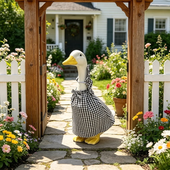 Pandiboks porch goose outfit 23in porch goose clothes Black Outdoors Balcony cloth Fade-resistant decoration Gifts for others