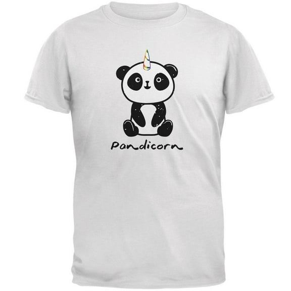 Pandicorn Panda Unicorn Mens Soft T Shirt White X-LG