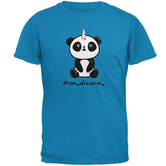 Pandicorn Panda Unicorn Mens T Shirt Sapphire LG