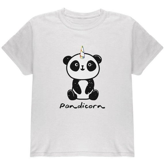 Pandicorn Panda Unicorn Youth T Shirt White Youth X-SM
