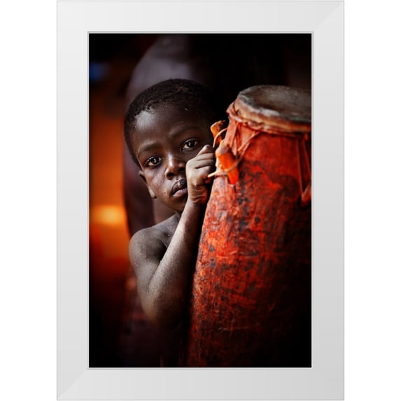 Pandolfini, Sergio 13x18 White Modern Wood Framed Museum Art Print Titled - Little Drummer