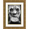 thumbnail image 1 of Pandolfini, Sergio 23x32 Gold Ornate Wood Framed with Double Matting Museum Art Print Titled - Tribal Beauty - Ethiopia-Mursi People, 1 of 4