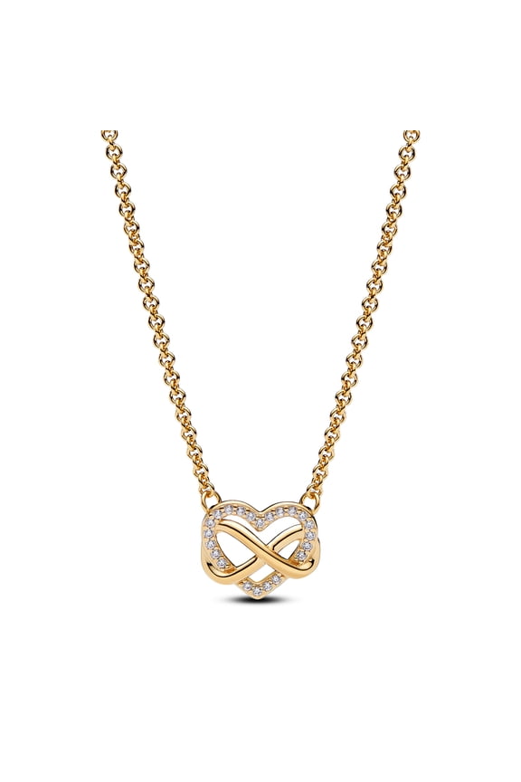 Sparkling Infinity Heart Collier Necklace