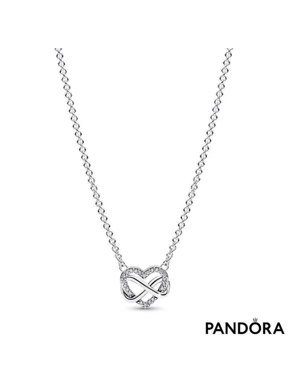 Sparkling Infinity Heart Collier Necklace