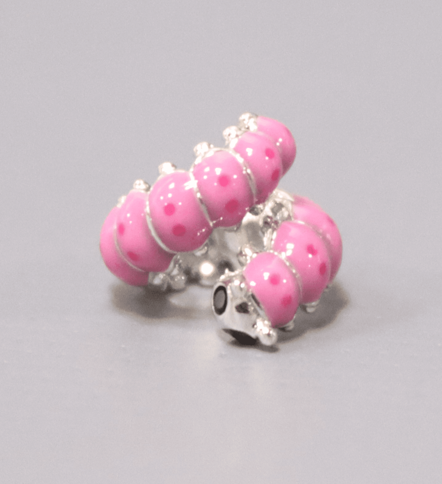 Pandora #790762C01 Pink Caterpillar Charm
