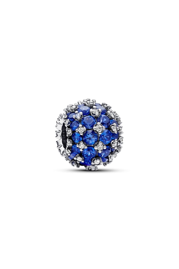 Sparkling Pave Round Blue Charm