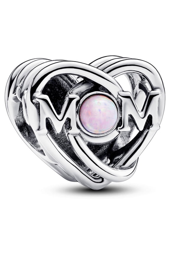 Openwork Mom and Heart Charm