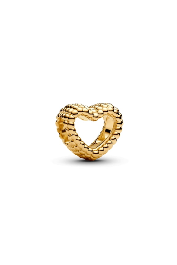 Beaded Open Heart Charm