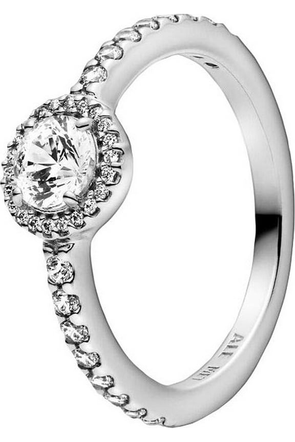 Classic Sparkle Halo Ring