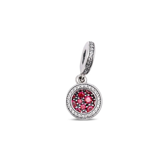 Pandora Colours Sparkling Red Disc Double Dangle Charm - 799186C03