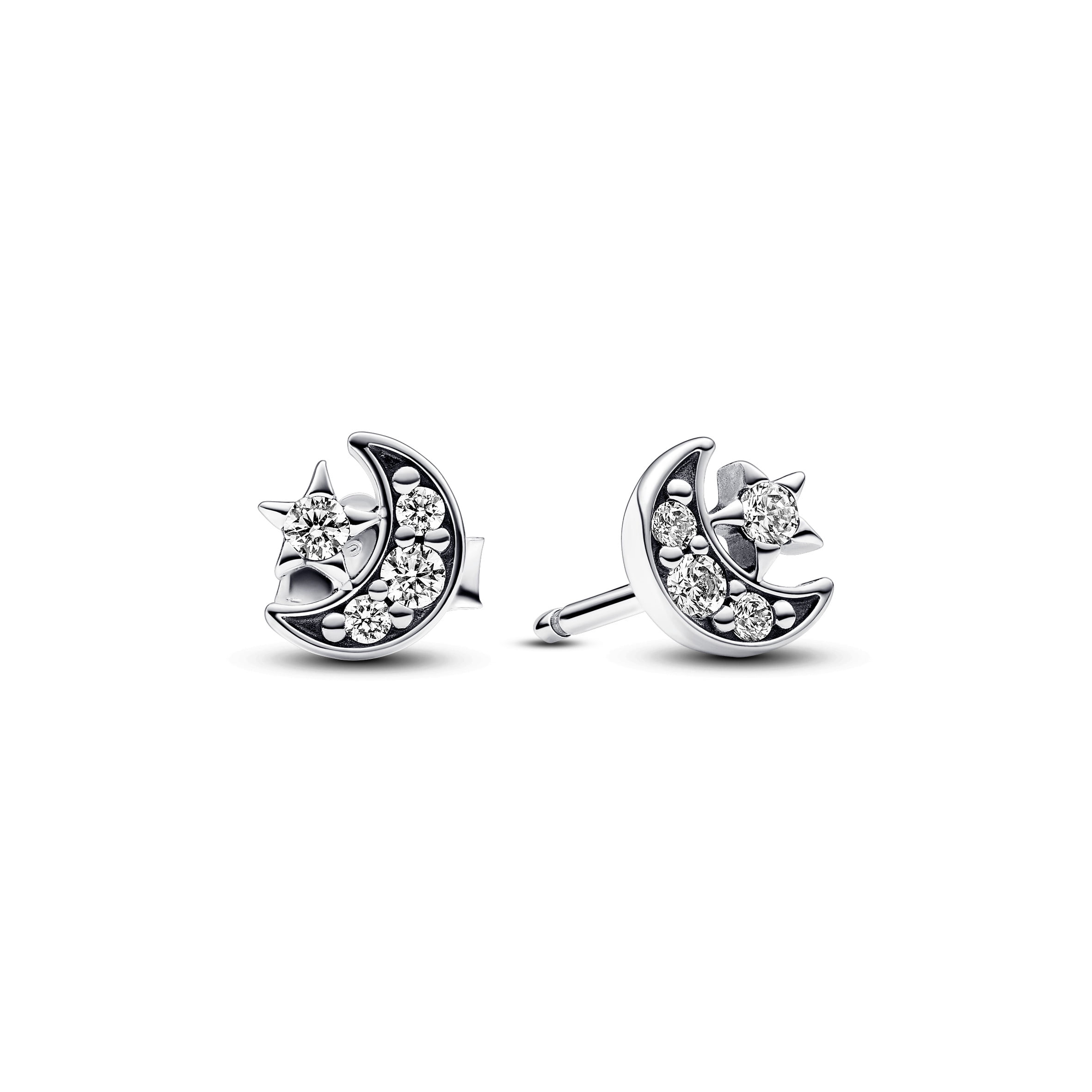 Pandora - Crescent Moon Sterling Silver Stud Earrings