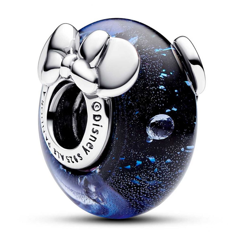 Pandora Disney Mickey Mouse \u0026 Minnie Mouse Blue Murano Glass Charm