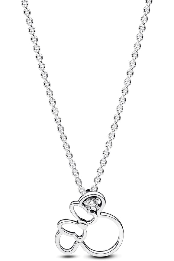 Disney Minnie Mouse sterling silver collier with clear cubic zirconia 45 cm 393187C01-45