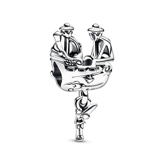 Pandora Disney Tinker Bell & Captain Hooks Pirate Ship Charm