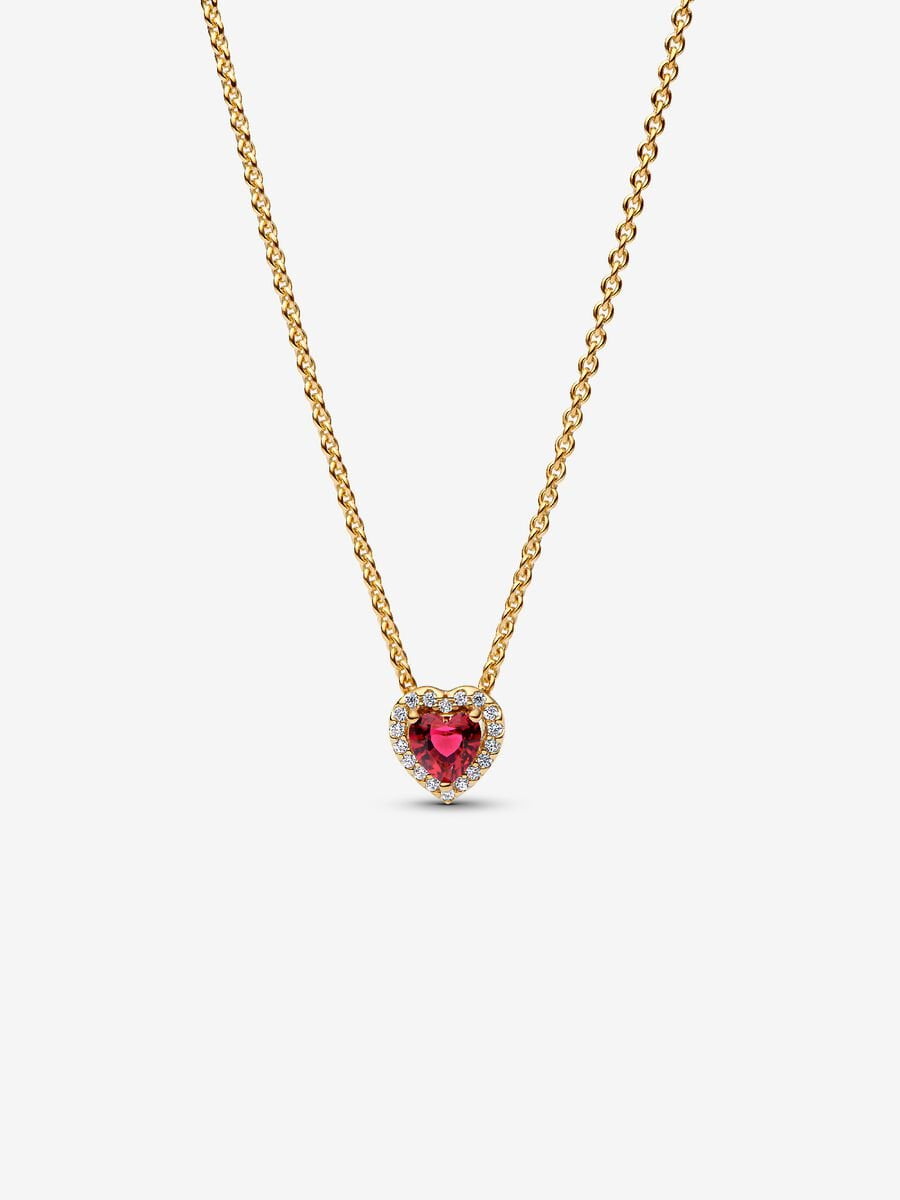 PANDORA Elevated Heart Necklace 14k gold plating With Gift Box