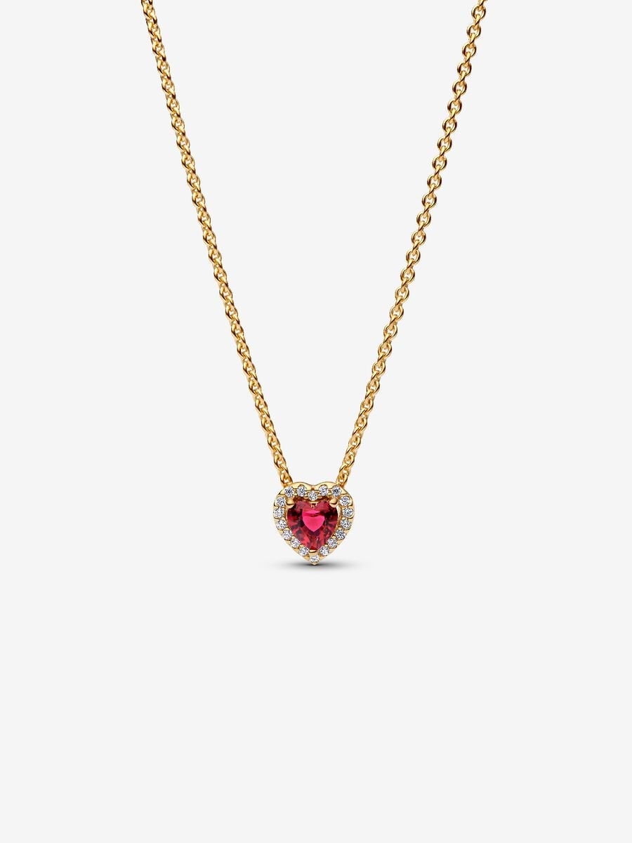 Pandora Elevated Heart Necklace 14k gold plating With Gift Box