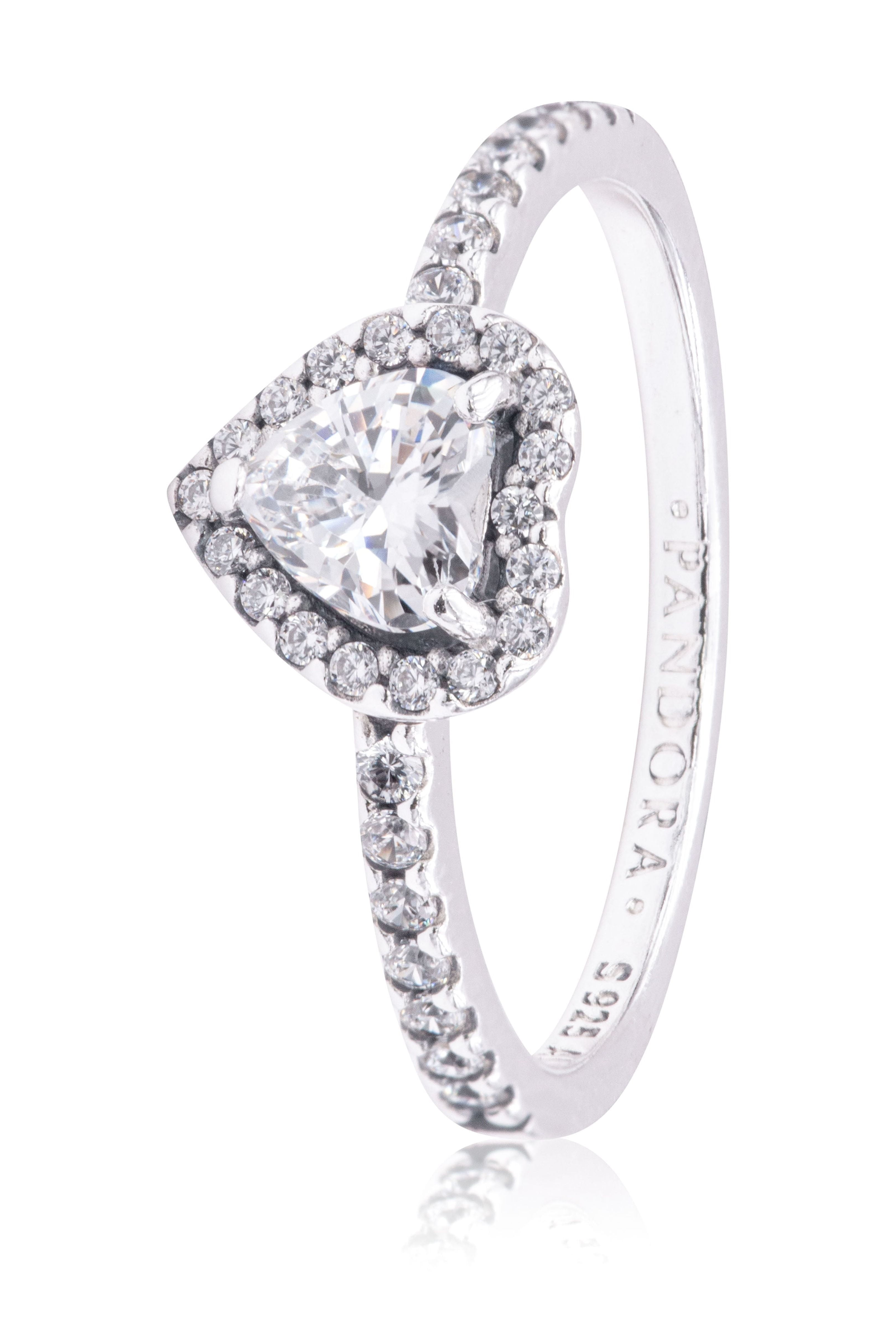 Bague en zircone cubique à cœur surélevé Pandora Tunisia Ubuy