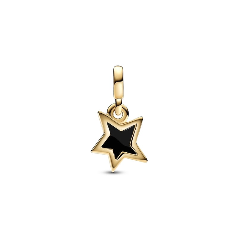 Pandora Faceted Star Mini Dangle Bracelet Charm Me Bracelets - Stunning Women's Jewelry - Gift for Women in Your Life - Made Shine & Black Enamel, No Gift Box