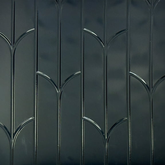 Pandora Faux Tin Glue Up 4' x 8' Wainscoting Panels in Gloss Black (96 Sq.ft / Pack) - 3 Pieces