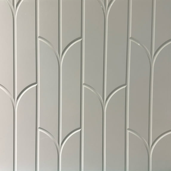 Pandora Faux Tin Glue Up 4' x 8' Wainscoting Panels in Gloss White (Paintable) (96 Sq.ft / Pack) - 3 Pieces