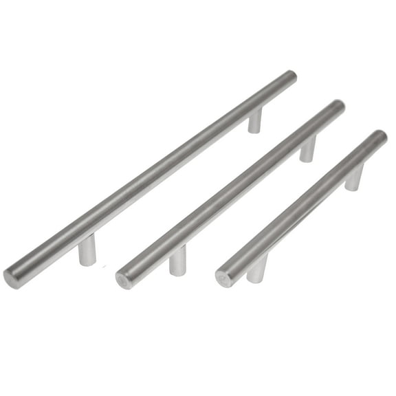 Pandora Hardware - Stainless Steel Bar Handle Brushed Nickel Cabinet Pull - Size 2" - 24"