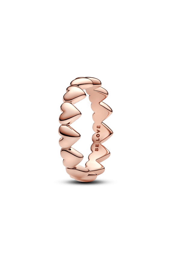 Moments Row of Hearts Ring