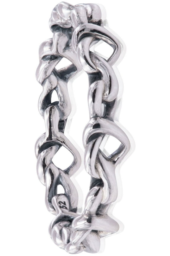 Jewelry Knotted Hearts Sterling Silver Ring, Size 4.5, No Box