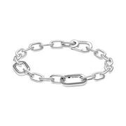 PANDORA Jewelry Me Link Chain Charm Bracelet for Women - Sterling Silver - 6.3” - 2 Connectors