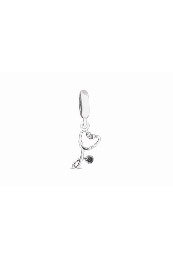 Stethoscope Heart Dangle Charm