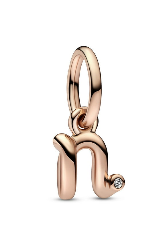 Letter N Script Alphabet Dangle Charm