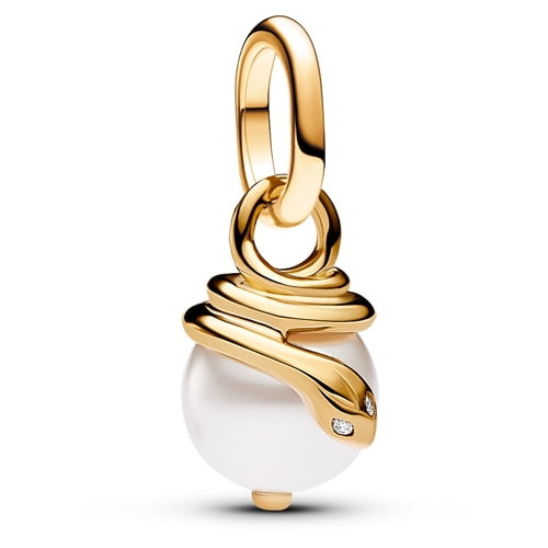 Pandora ME Snake Pearlescent Mini Dangle Charm 14k gold plating