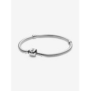 PANDORA Moments Barrel Clasp Snake Chain Bracelet Sterling silver (17cm/6.7in)