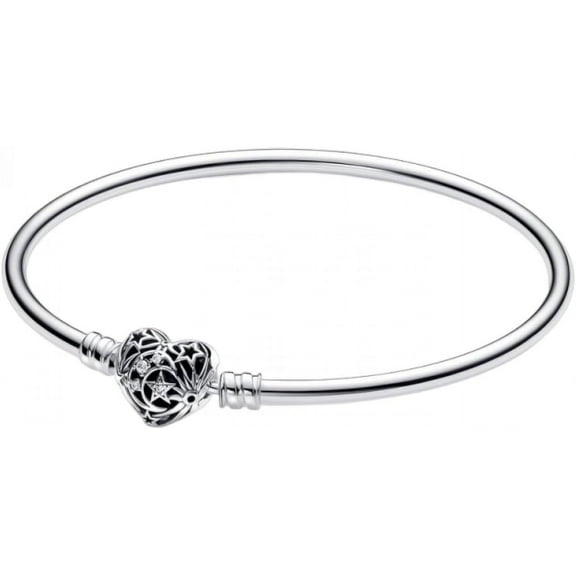 Pandora Moments Celestial Heart Clasp Bangle