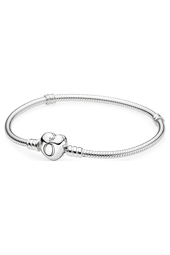Moments Silver Charm Bracelet With Heart Clasp 590719-23
