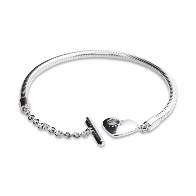 Pandora Moments Heart T-Bar Snake Chain Bracelet - 599285C00 Pandora Moments Heart T-Bar Snake Chain Bracelet - 599285C00