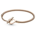 thumbnail image 1 of Pandora Moments Heart T-Bar Snake Chain Bracelet, 1 of 4