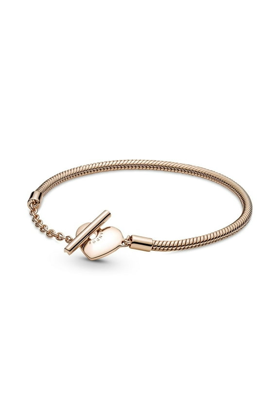Moments Heart T-bar Snake Chain Bracelet