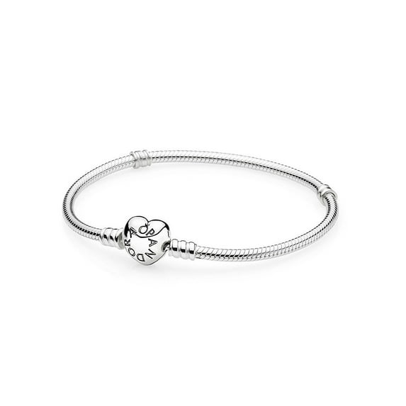 Pandora Moments Silver Bracelet with Heart Clasp