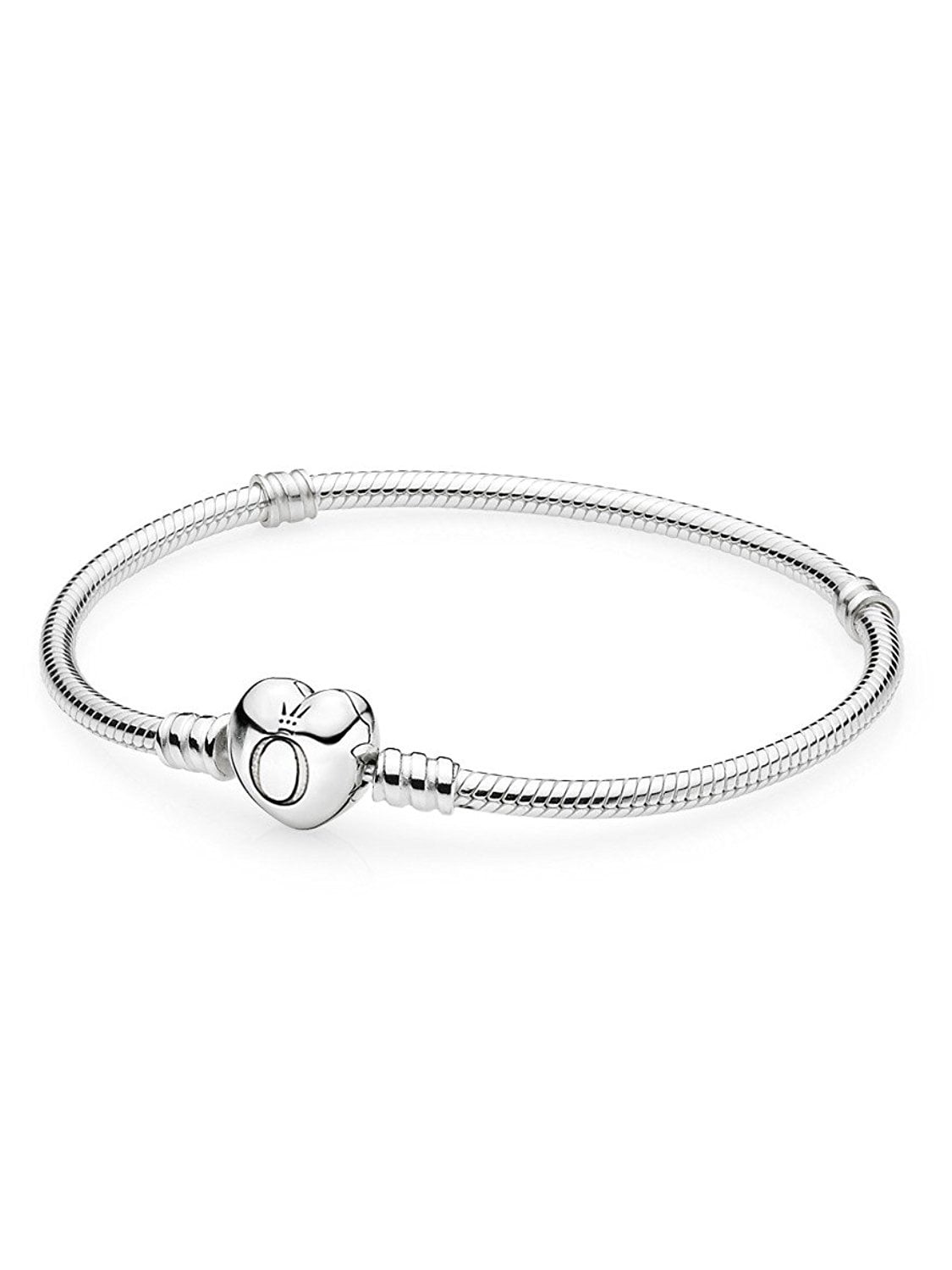Pandora Moments Silver Charm Bracelet With Heart Clasp 590719-23 -