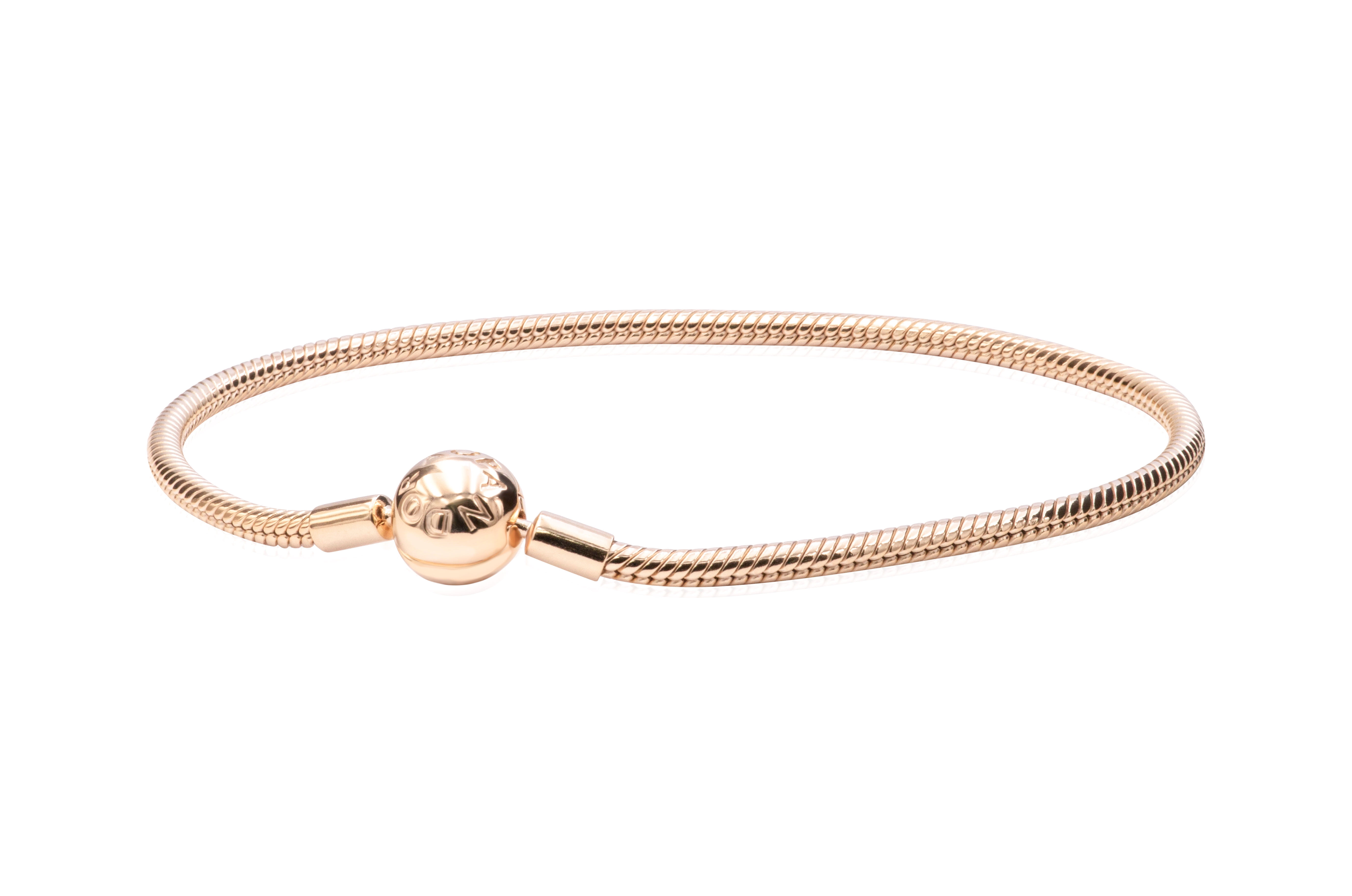 Amazon.com: Pandora Moments Halo Clasp Snake Chain Bracelet