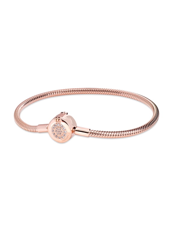 Moments Sparkling Crown O Snake Chain Bracelet
