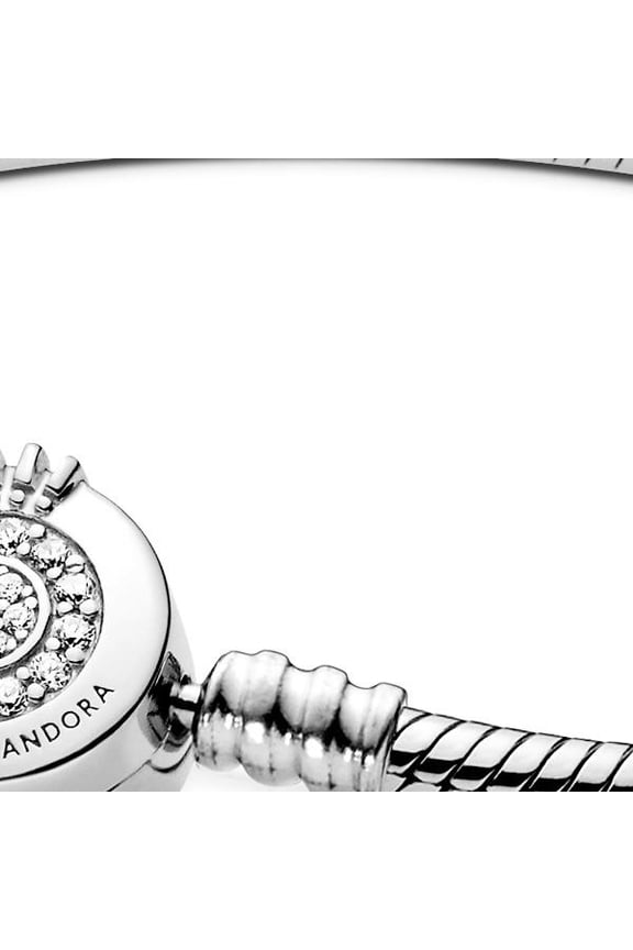 Moments Sparkling Crown O Snake Chain Bracelet